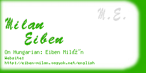 milan eiben business card